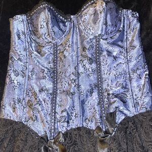 Blue corset top lingerie